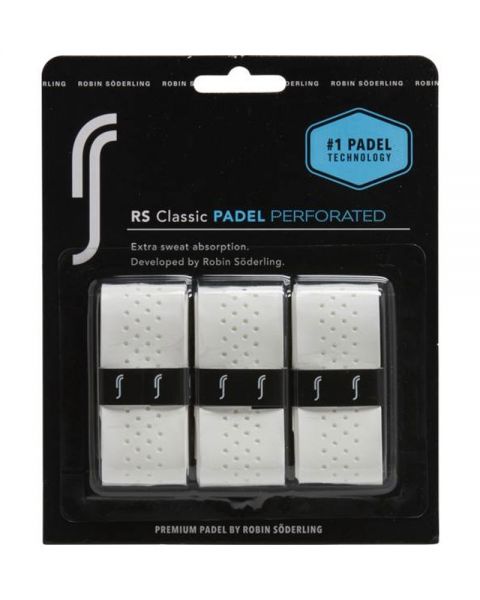 PACK 3 OVERGRIP CLASSIC PERFORATED RS PADEL BIANCO